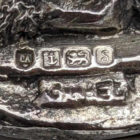 純銀雕塑貓頭鷹對象 80 克英國鄉村藝術家公司